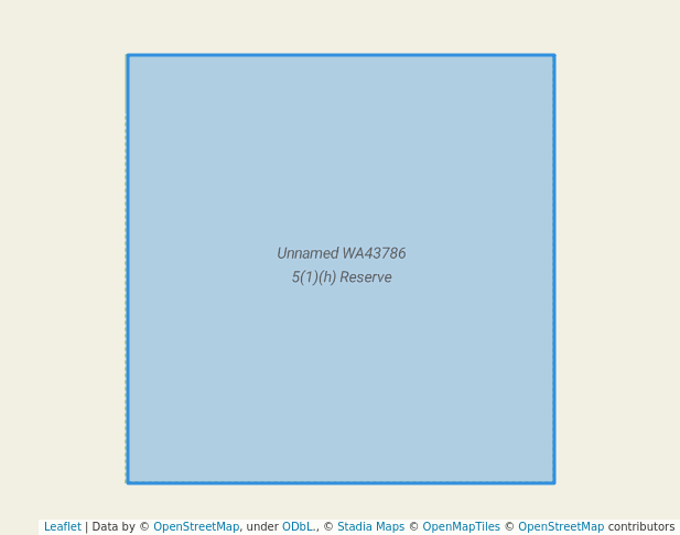 walking in Unnamed WA43786 5(1)(h) Reserve map in Jurien Bay