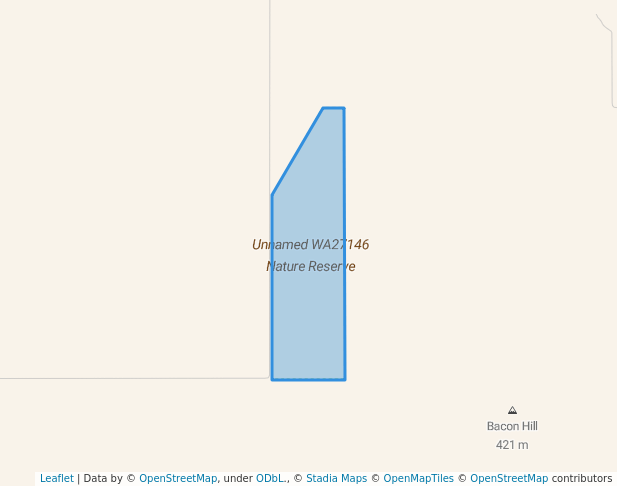 walking in Unnamed WA27146 Nature Reserve map in Carrabin