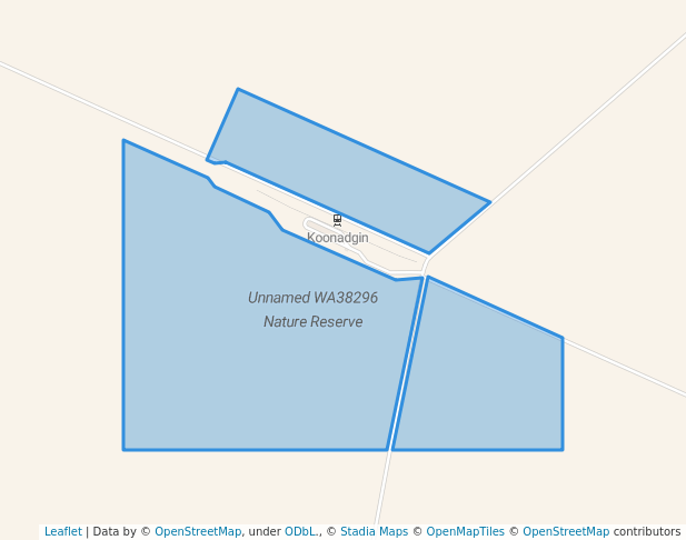walking in Unnamed WA38296 Nature Reserve map in Burracoppin