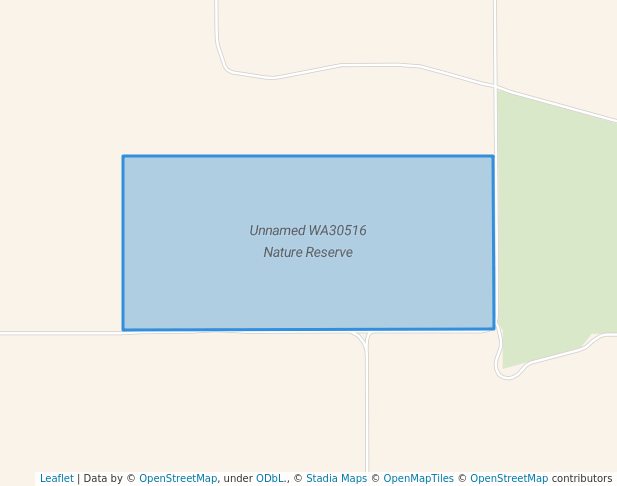 walking in Unnamed WA30516 Nature Reserve map in Burracoppin