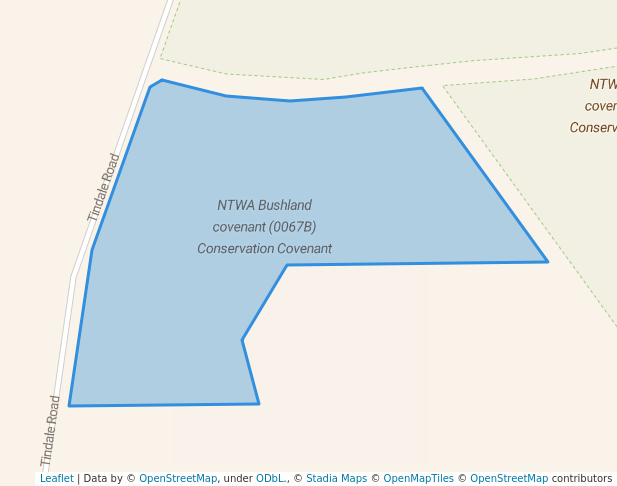 walking in NTWA Bushland covenant (0067B) Conservation Covenant map in Hay