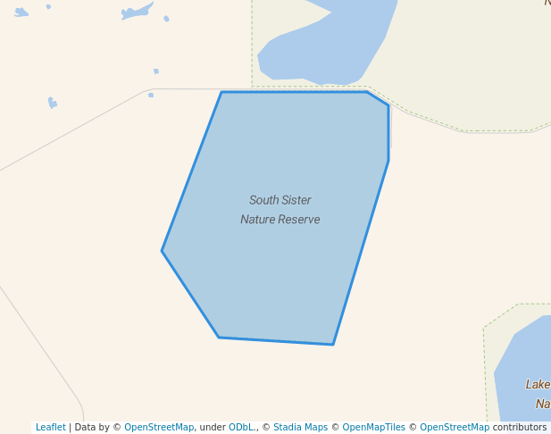 walking in South Sister Nature Reserve map in Cheynes