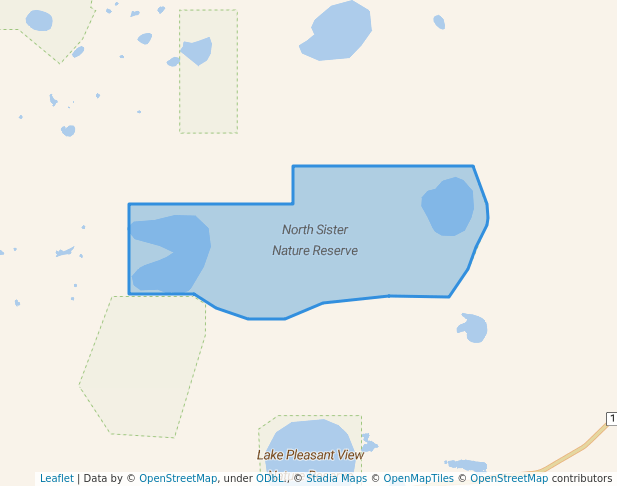 walking in North Sister Nature Reserve map in Cheynes