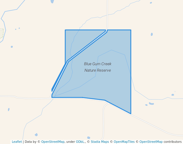 walking in Blue Gum Creek Nature Reserve map in Redmond