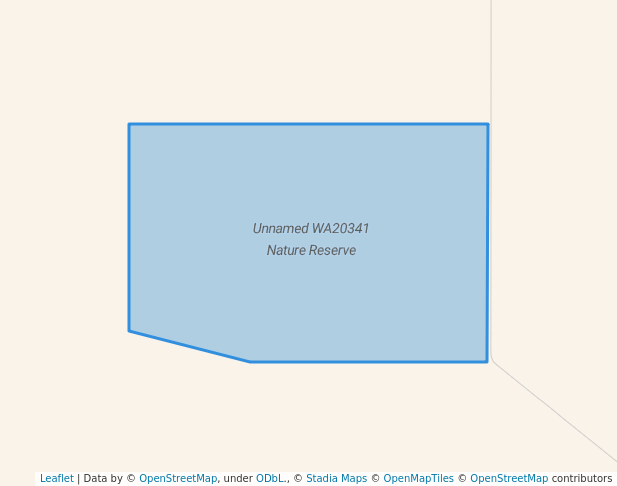 walking in Unnamed WA20341 Nature Reserve map in Hyden