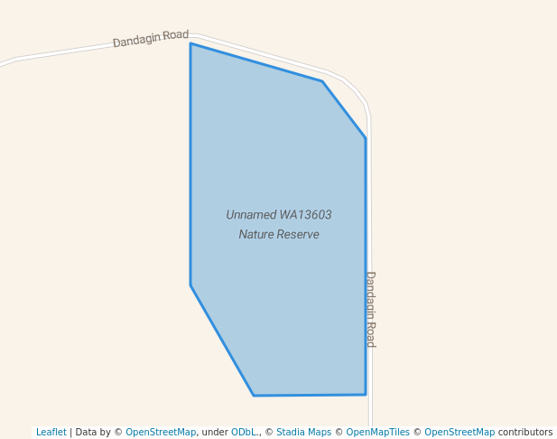 walking in Unnamed WA13603 Nature Reserve map in Kulin