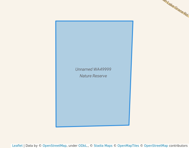 walking in Unnamed WA49999 Nature Reserve map in Kuender