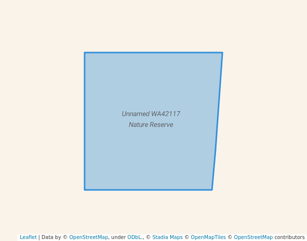 walking in Unnamed WA42117 Nature Reserve map in Kuender