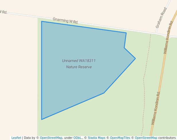 walking in Unnamed WA18311 Nature Reserve map in Kulin