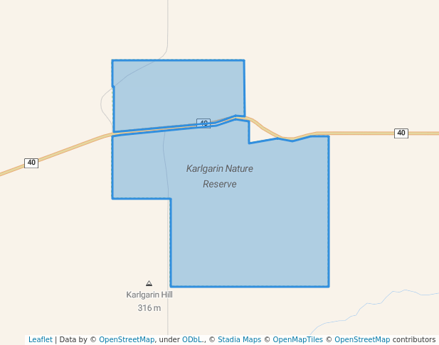 walking in Karlgarin Nature Reserve map in Karlgarin