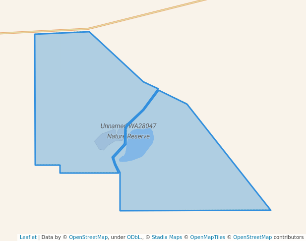 walking in Unnamed WA28047 Nature Reserve map in Hyden