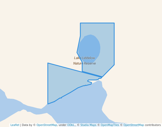 walking in Lake Liddelow Nature Reserve map in Hyden