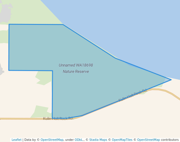 walking in Unnamed WA18698 Nature Reserve map in Kulin