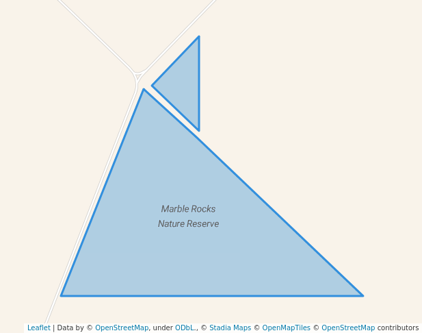 walking in Marble Rocks Nature Reserve map in Hyden