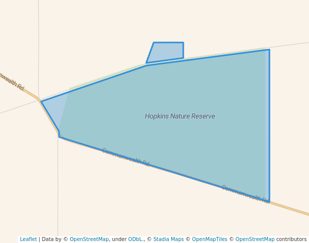walking in Hopkins Nature Reserve map in Kulin