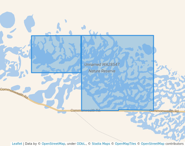 walking in Unnamed WA28547 Nature Reserve map in Kulin