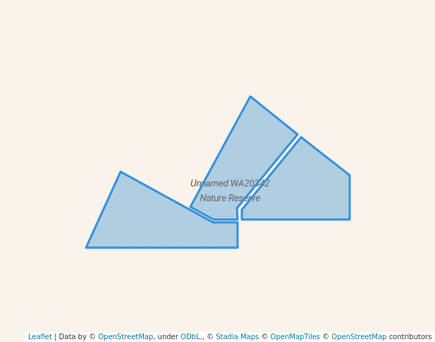 walking in Unnamed WA20342 Nature Reserve map in Hyden