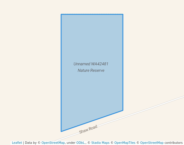 walking in Unnamed WA42481 Nature Reserve map in Warradarge