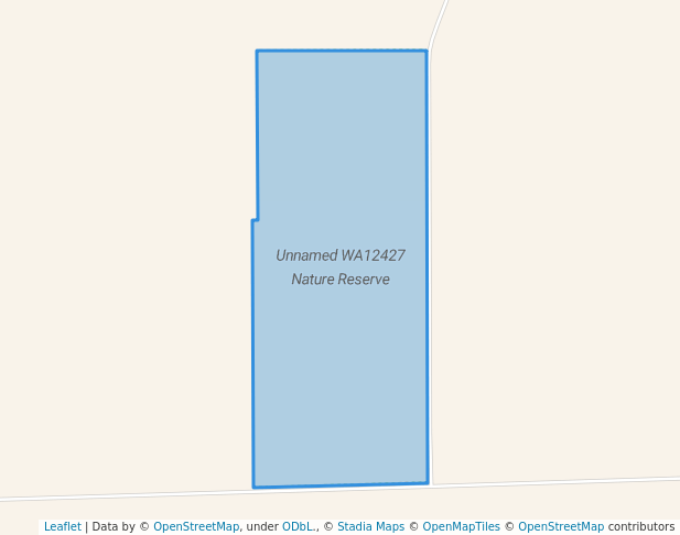 walking in Unnamed WA12427 Nature Reserve map in Latham