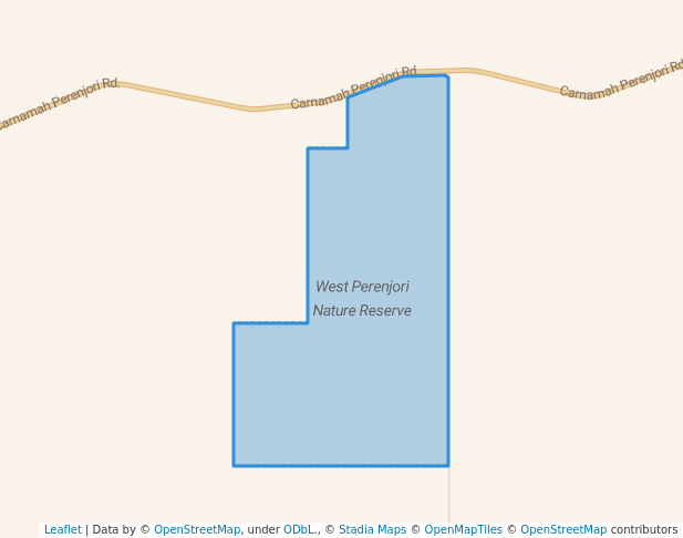 walking in West Perenjori Nature Reserve map in Rothsay