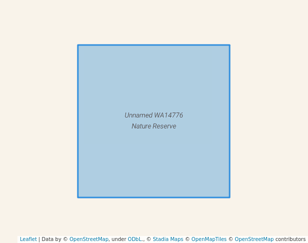 walking in Unnamed WA14776 Nature Reserve map in Canna