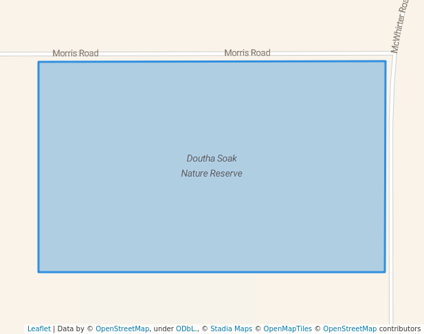 walking in Doutha Soak Nature Reserve map in Canna