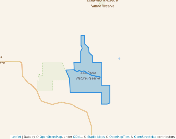 walking in East Yuna Nature Reserve map in East Yuna