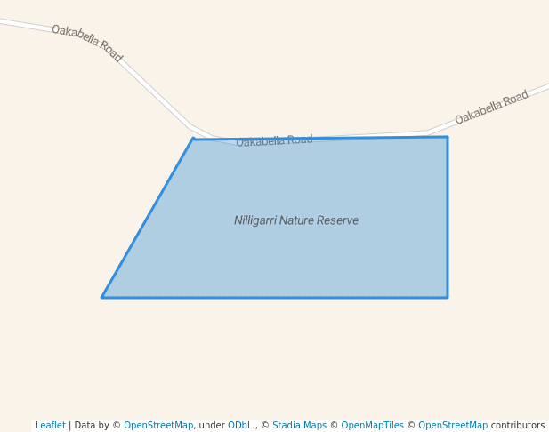 walking in Nilligarri Nature Reserve map in Alma