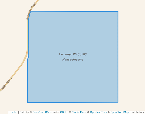 walking in Unnamed WA00783 Nature Reserve map in Canna