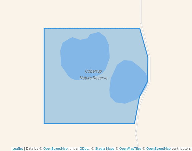 walking in Cobertup Nature Reserve map in Frankland River