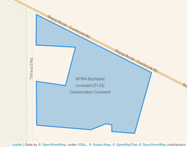 walking in NTWA Bushland covenant (0124) Conservation Covenant map in Mayanup