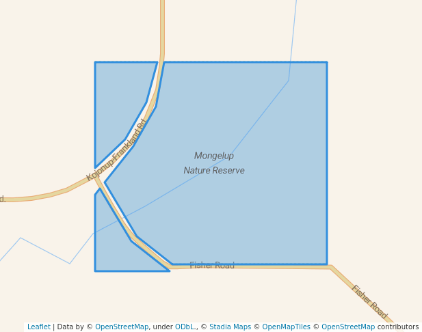 walking in Mongelup Nature Reserve map in Lumeah