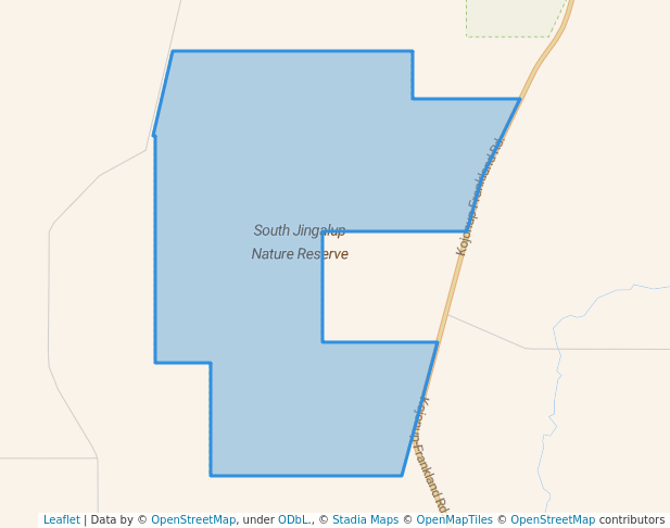 walking in South Jingalup Nature Reserve map in Lumeah