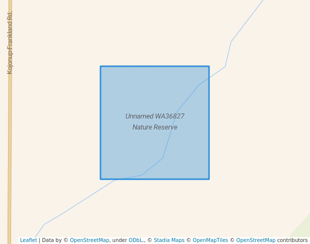 walking in Unnamed WA36827 Nature Reserve map in Lumeah