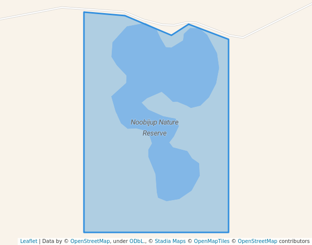 walking in Noobijup Nature Reserve map in Frankland River