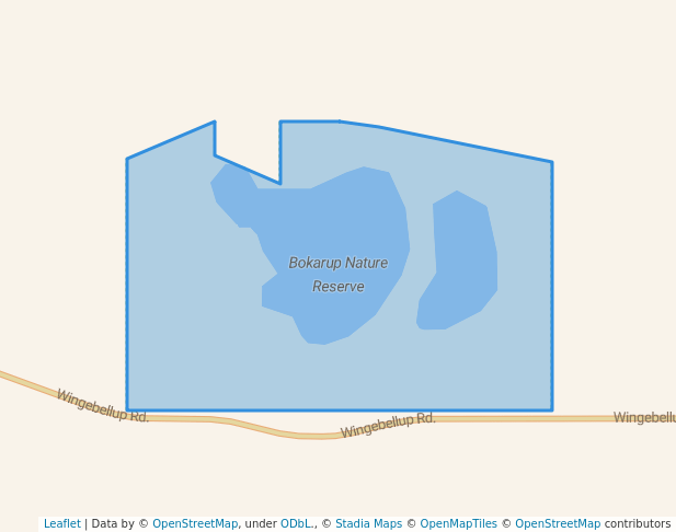 walking in Bokarup Nature Reserve map in Frankland River