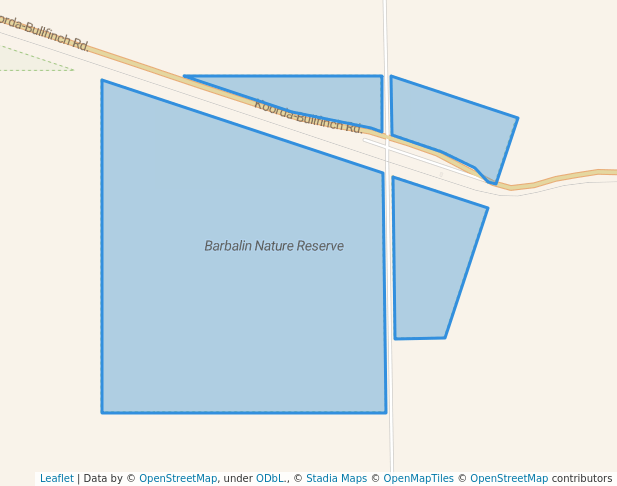walking in Barbalin Nature Reserve map in Barbalin