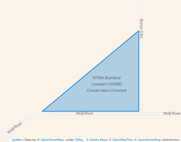 walking in NTWA Bushland covenant (0038B) Conservation Covenant map in Dukin