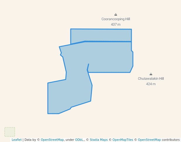 walking in Chiddarcooping Nature Reserve map in Burracoppin