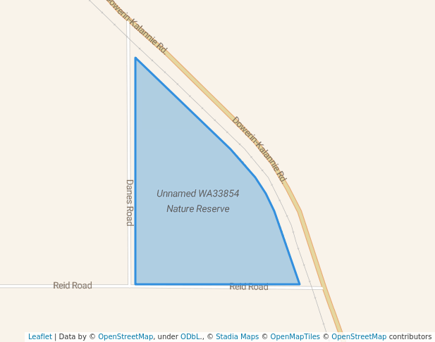 walking in Unnamed WA33854 Nature Reserve map in Burakin