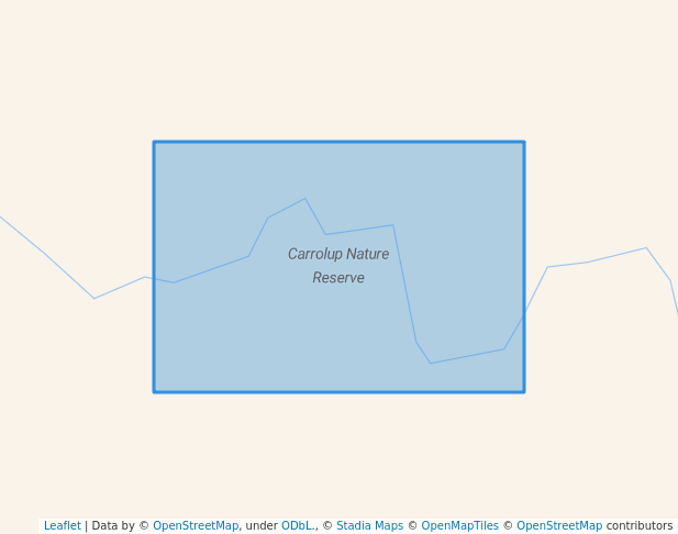 walking in Carrolup Nature Reserve map in Murdong