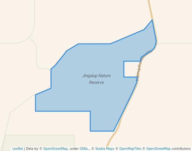 walking in Jingalup Nature Reserve map in Lumeah