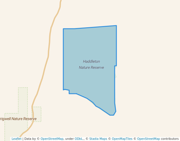 walking in Haddleton Nature Reserve map in Mayanup
