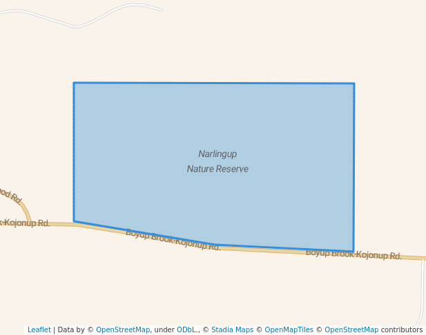 walking in Narlingup Nature Reserve map in Mokup