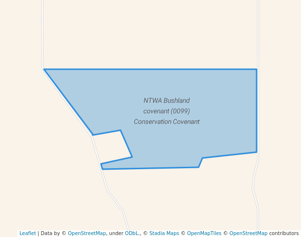walking in NTWA Bushland covenant (0099) Conservation Covenant map in Mokup