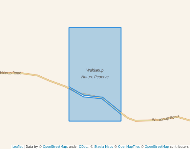 walking in Wahkinup Nature Reserve map in Mayanup