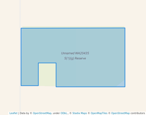 walking in Unnamed WA20435 5(1)(g) Reserve map in Mokup