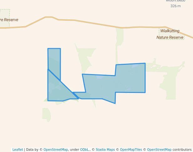 walking in Boolanelling Nature Reserve map in Kwolyin