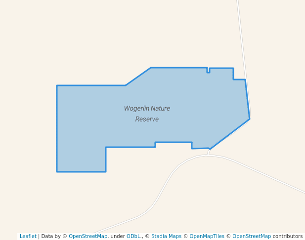 walking in Wogerlin Nature Reserve map in Kunjin