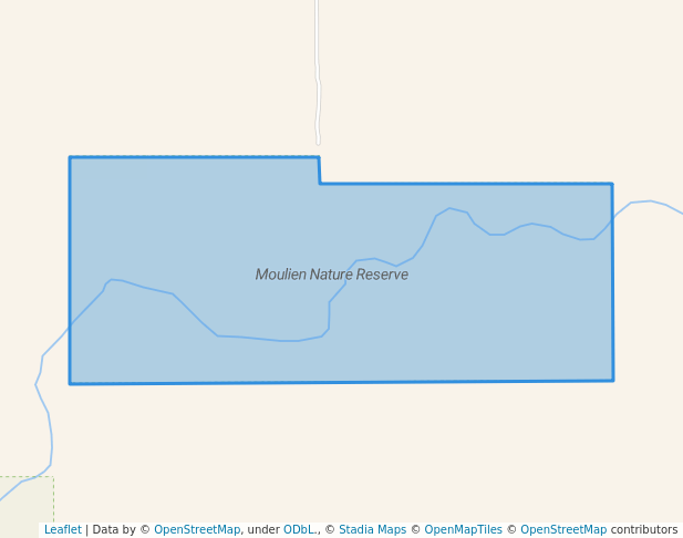 walking in Moulien Nature Reserve map in Tammin